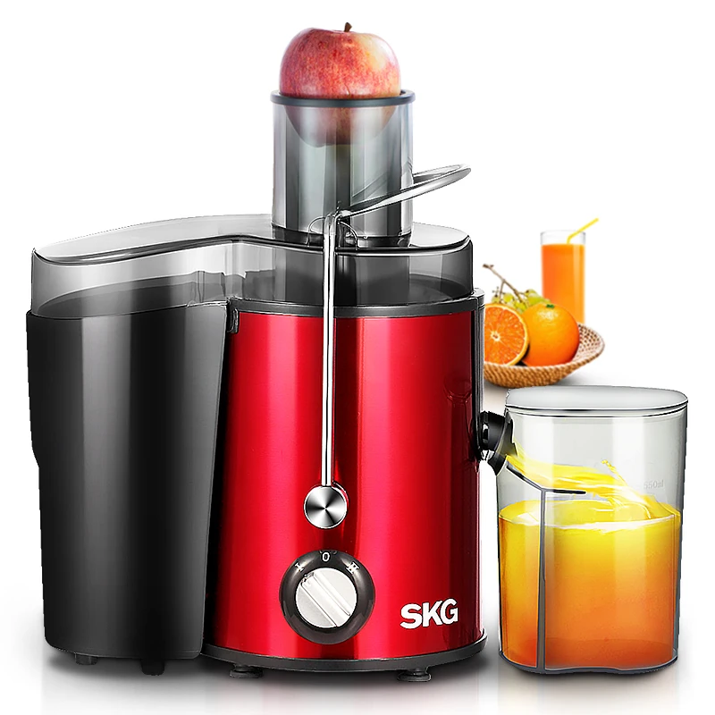 SKG Red Chromatic Stainless Steel Juicer Extractor GS 310L VDE Plug