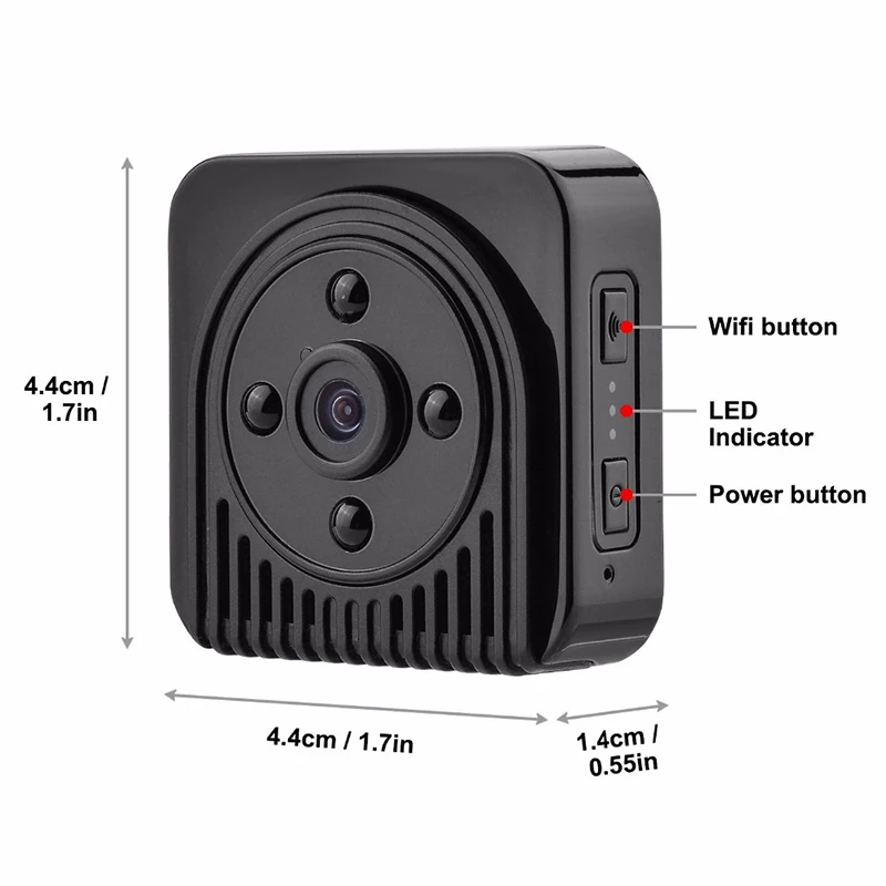 H5 Мини Wi-Fi Ночное видение видеокамеры 720 P HD Беспроводной дистанционный Магнитный Камера Спорт на открытом воздухе бытовой видео Регистраторы Micro SD/ TF