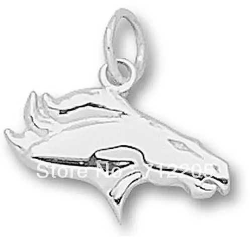 

Broncos football championship rhodium plated logo horse charms(A111318)