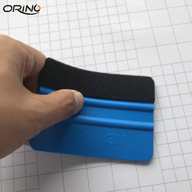 2PCS Blue Felt Squeegee Vinyl Film Wrap Tool Fabric Scraper Tinting Tools Window Glass Wash Tools Auto Car Cleaning