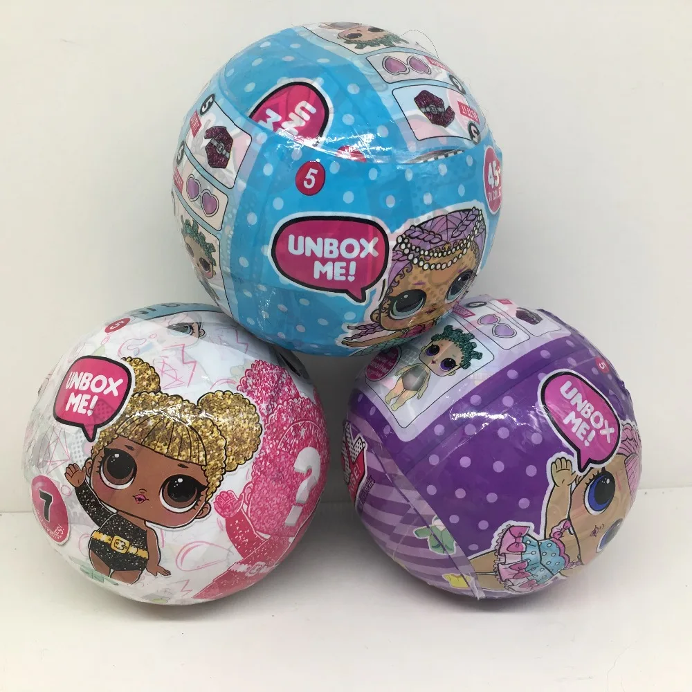

10cm The LOL Happy Girl Doll IN Ball Ladybug Hatching Egg Miraculous Change Egg Ball Action&Toy Figures For Kids Baby Christmas