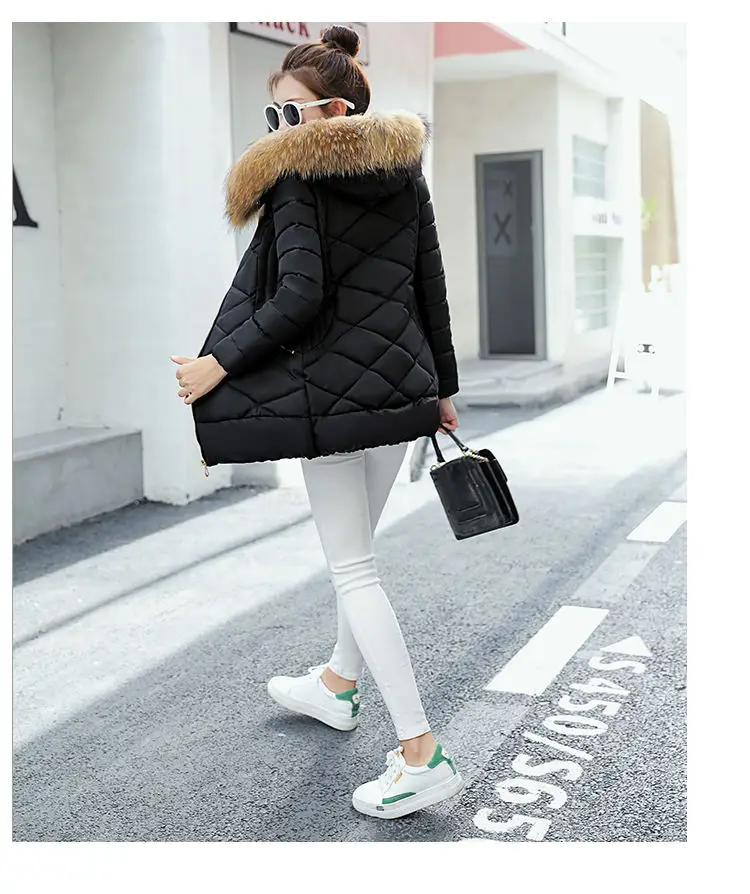 Зимняя женская куртка, новинка, модное зимнее пальто для женщин, воротник из искусственного меха, с капюшоном, толстое теплое зимнее пальто и парки для женщин, S-XXXL