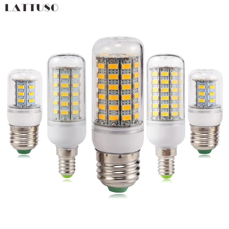 Светодиодный энергосберегающий диодный светильник LATTUSO E27 E14 220 В SMD 5730 5 Вт 12 20 25 30