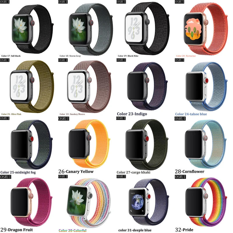 Спортивная петля для Apple watch Band 4 5 correa iwatch 3 2 1 42 мм 38 мм 44 мм 40 мм Apple watch ремешок браслет pulseira аксессуары