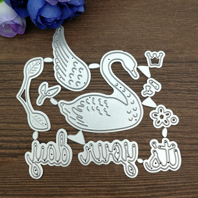 Swan Cutting Dies Stencil DIY Scrapbooking Album Paper Card Embossing Craft