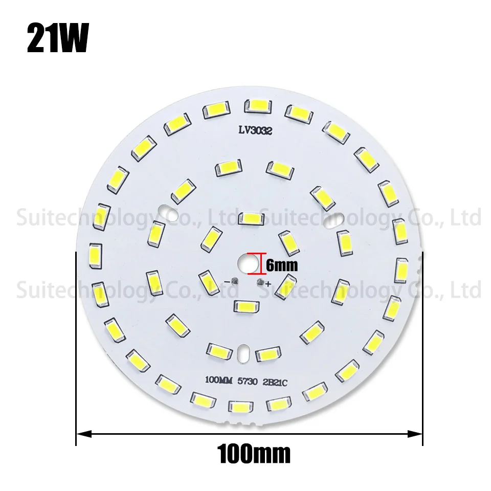 3 Вт, 5 Вт, 7 Вт, 9 Вт, 12 Вт, 15 Вт, 18 Вт, 21 Вт 30 Вт 36 Вт Светодиодный лампа SMD5730 светильник доска светодиодный светильник Панель для DIY светодиодный лампы PCB для потолка с светодиодный