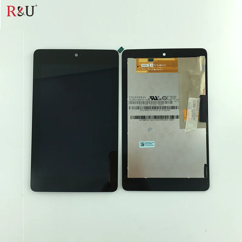 R&U new LCD display & Touch Digitizer Screen digitizer assembly for ASUS Google Nexus 7 1st Gen nexus7 2012 ME370 ME370T ME370TG 5pcs lot 100% original new display screen lcd assembly with frame for lg nexus 5 d820 d821 lcd black