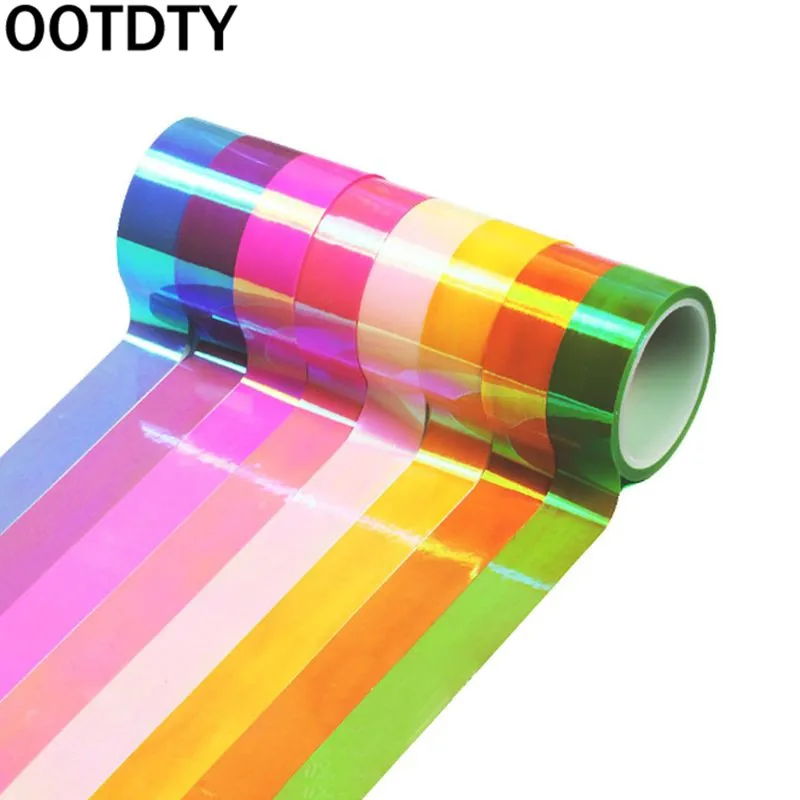 

8pcs/set Rhythmic Gymnastics Decoration Holographic Glitter Tape Ring Stick Accessory 15mm*5m Stationery Decorative DIY Masking