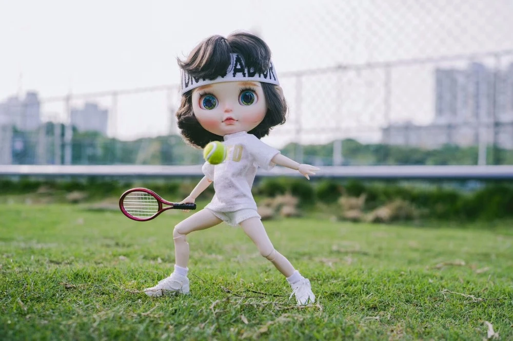 2ピース セットかわいいテニスセットミニチュアテニスラケット テニスボールのためのブライスリカちゃん人形再生写真の小道具人形のアクセサリーのおもちゃ Dolls Accessories Aliexpress