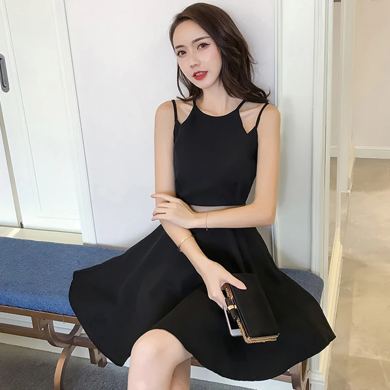sleeveless hollow out Women's Clothing dress summer style fashion Slim fit spaghetti strap short dresses off shoulder new