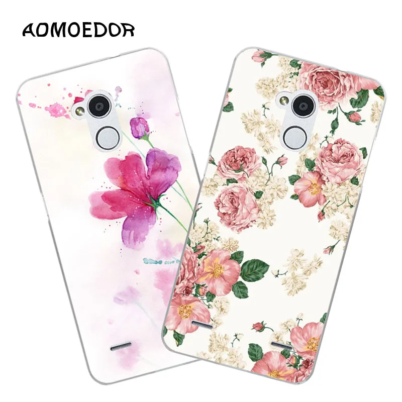 

ZTE blade v7 lite Case,Silicon beautiful flowers 3D relief Painting Soft TPU Back Cover for zte blade v7 lite Transparent Phone