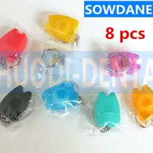 8 шт. зубная нить зуб-образный брелок Тип плоская линия портативный десен удобный уход за полостью рта зуб очиститель шт. 1 м шт. 15 м случайный цвет