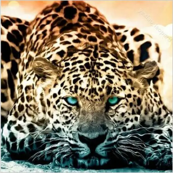 

3D DIY Diamond Painting Mosaic Embroidery Cross Stitch Square Full Diamond Home Decor Creative Gift Leopard Free Shipping KJ055