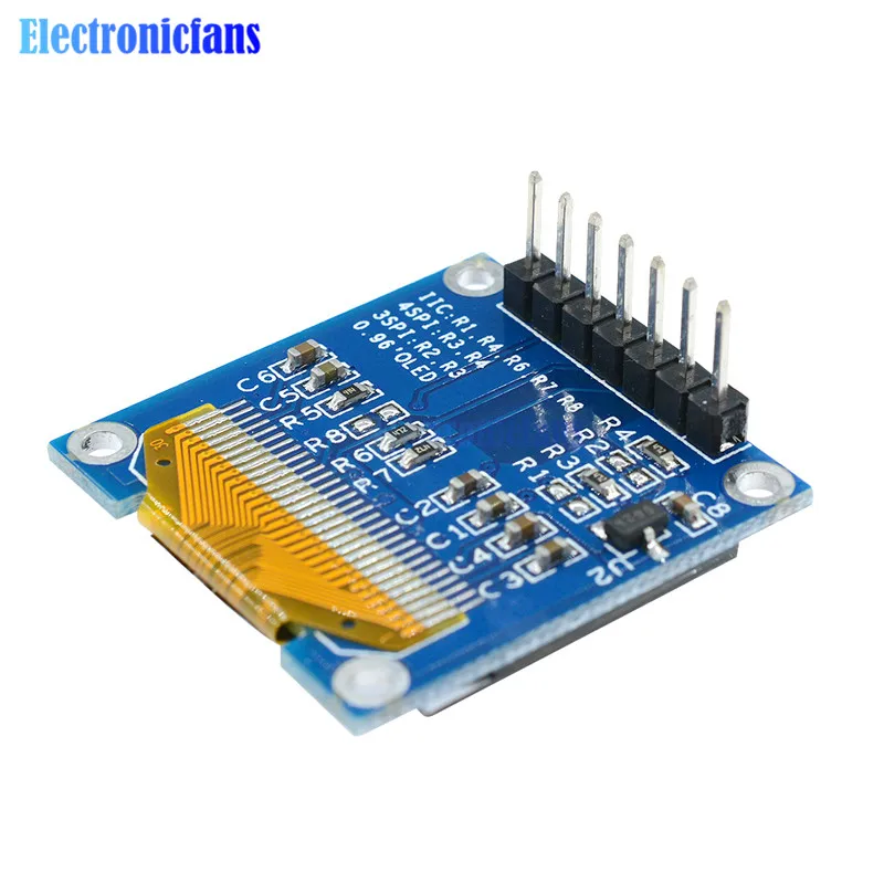 Синий 3-5V 0,9" 0,96 дюймов O светодиодный модуль 128X64 O светодиодный ЖК-дисплей светодиодный Дисплей модуль для Arduino IIC I2C общаться SPI серийный модуль