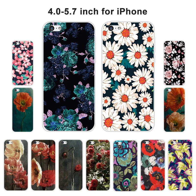 Чехлы для телефонов iPhone 5 5C 4 0-5 8 дюймов прозрачный матовый Силиконовый чехол 7 plus X