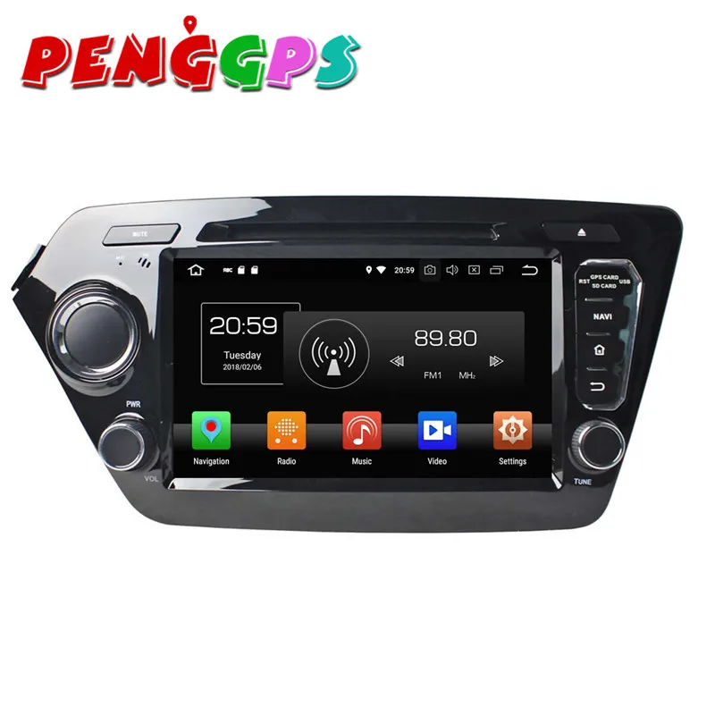 Clearance Android 8.0 7.1 Car DVD Player GPS Navigation Headunit For KIA K2 2010 2017 Car Stereo Autounit Multimedia Satnav IPS Screen HD 7