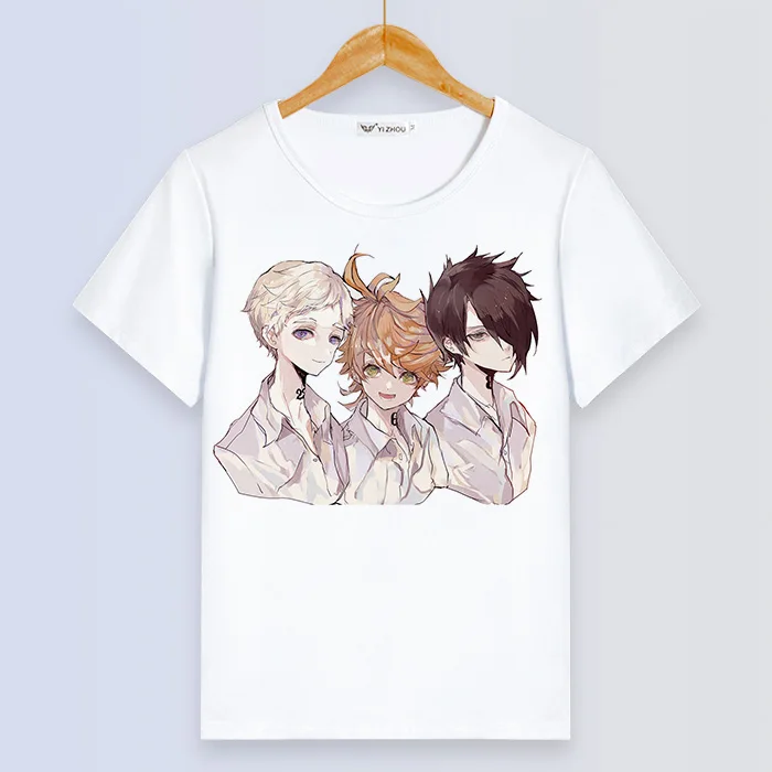 Футболка в стиле аниме «The Promised Neverland» для мужчин и женщин, футболка с коротким рукавом, Harajuku, летние хлопковые топы, уличная одежда для пар - Цвет: 24