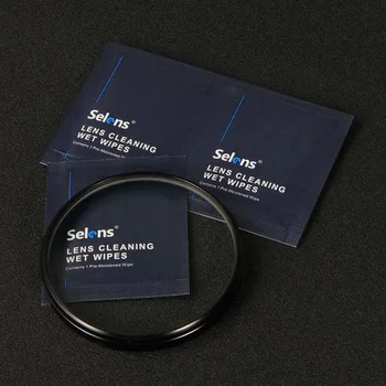 

Selens 20 Sheets/Pack Wet Wipes Pre-moistened Tissue for Camera Lens Filter Glasses LCD Monitor Tablet Cleaning Professional