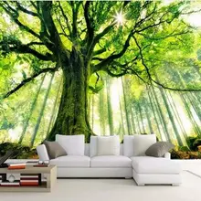 Пользовательские 3D фото обои дерево лес Большая фреска настенная живопись искусство гостиная нетканый материал обои для стен спальни
