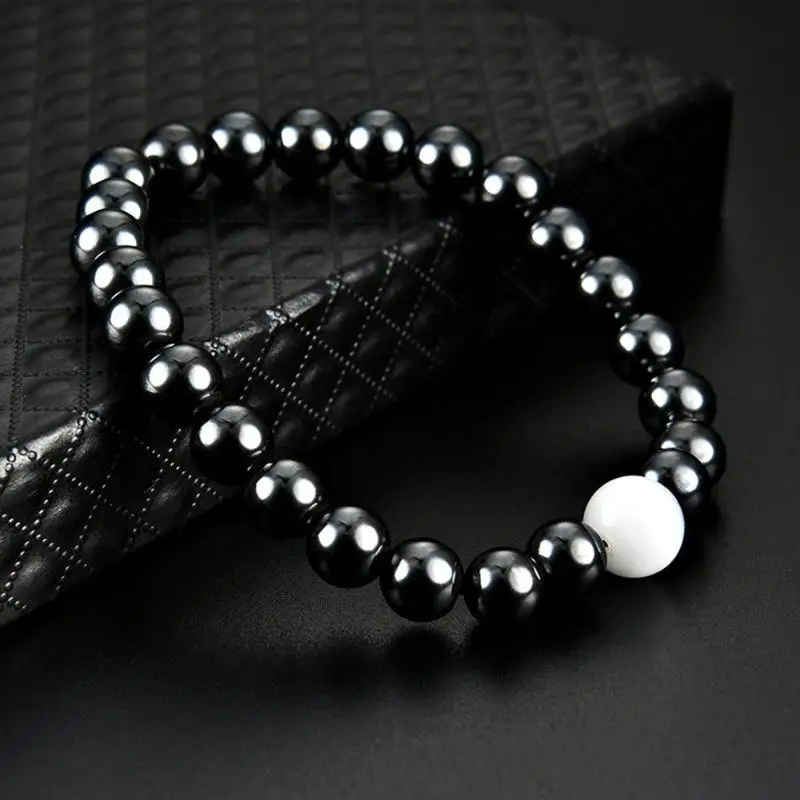 

Magnet Therapy Slimming Bracelet Obsidian Anti fatigue Black Stone Fat burn slim bracelet body shape Weight Loss Health care