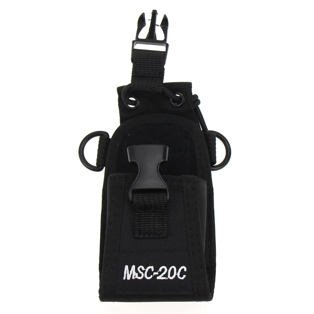 Walkie Talkie чехол MSC-20C нейлон радио сумка держатель для Baofeng UV-B5 UV82 UV8 D GT-3 UV5R BS - Цвет: Black