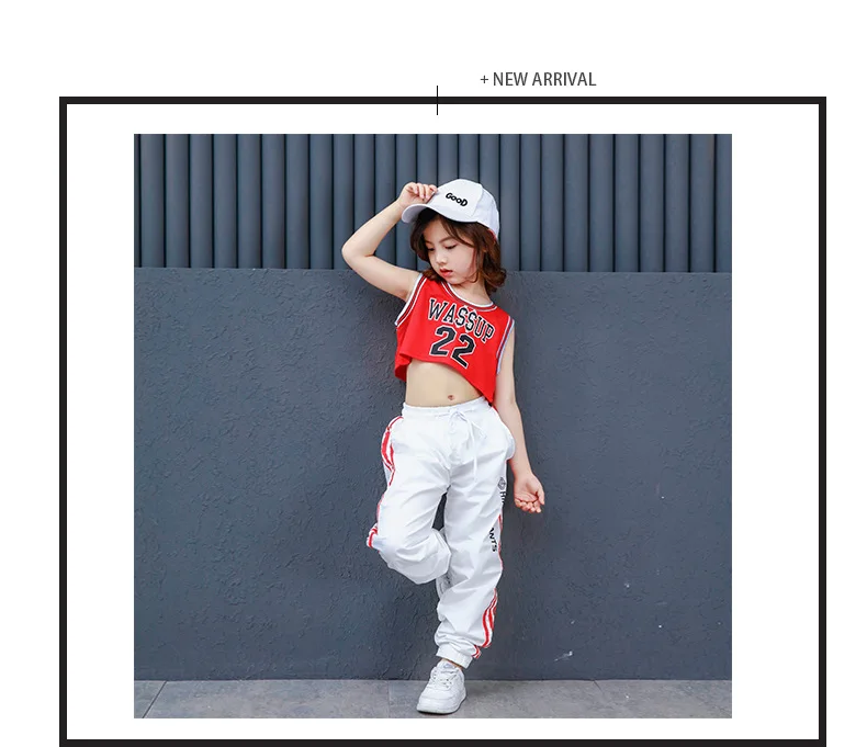 New Korean Style Hiphop Dance Clothes for Children Kids Girls Modern Ladies Women Jazz Hip Hop Pop Costume Suit Street Dancewear