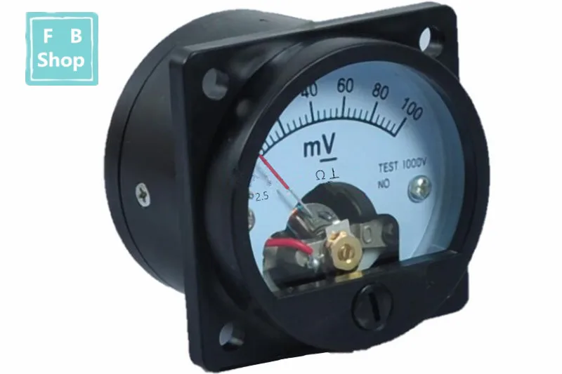 1PCS SO 45 DC 100mV Round Moving Coil Meters Panel Meters voltmeterin