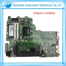 for ASUS X750JA Laptop motherboard with i7-4700HQ CPU integrated DDR3 60NB01Y0-MB300 100% test