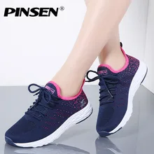 PINSEN/; женские кроссовки; Высококачественная дышащая повседневная Летняя обувь на шнуровке; женская обувь на плоской подошве; zapatos hombre