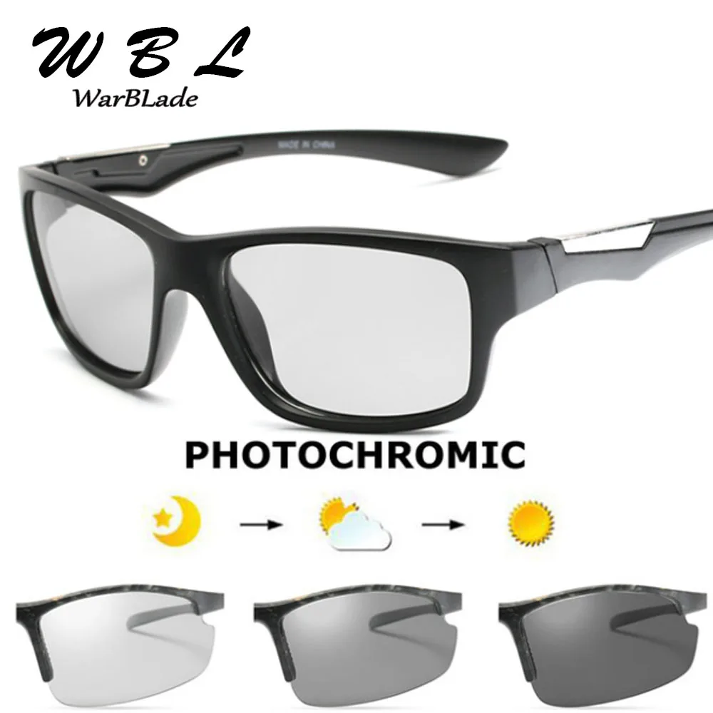 

2018 Photochromic Sunglasses Men Polarized Chameleon Discoloration Sun Glasses Outdoors UV400 Square Driving Goggles Accessories