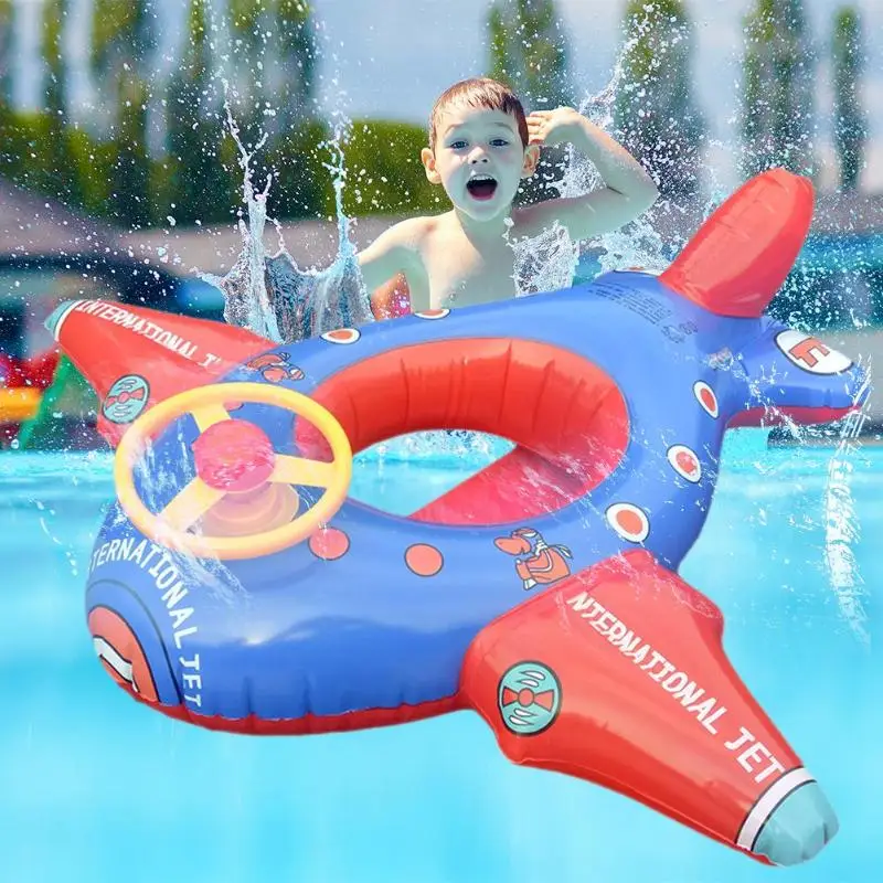Милый Новый горячий мультфильм форма детский надувной плавательный круг мультфильм сиденье самолета бассейн игрушки для купания бассейн