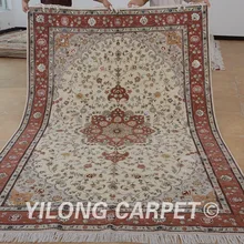 Yilong 6'x9' шерстяное машинное кружево коммерческий ковер ручной работы изысканный шерстяной коврик и ковер(1406