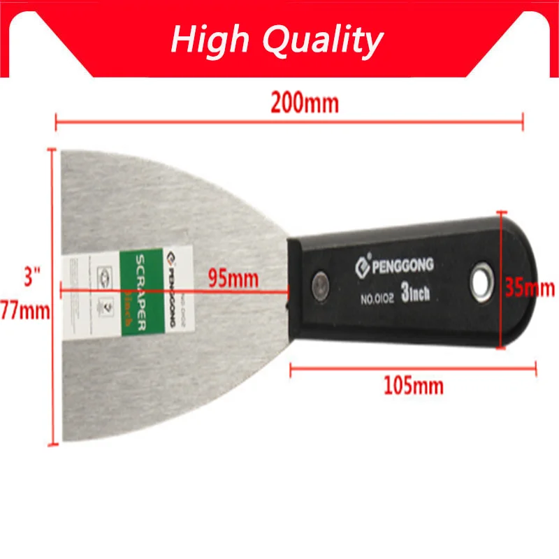 Высокое качество шпатлевка нож 4 шт. скребок лезвие " 2,5" " 4" Скребок Лопата из углеродистой стали пластиковая ручка штукатурка для стен ручной инструмент