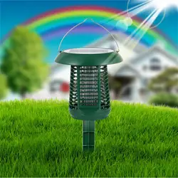 Солнечный СВЕТОДИОДНЫЙ светильник-убийца от комаров, электриеская комаробойка, световая ловушка для насекомых, садовый газон