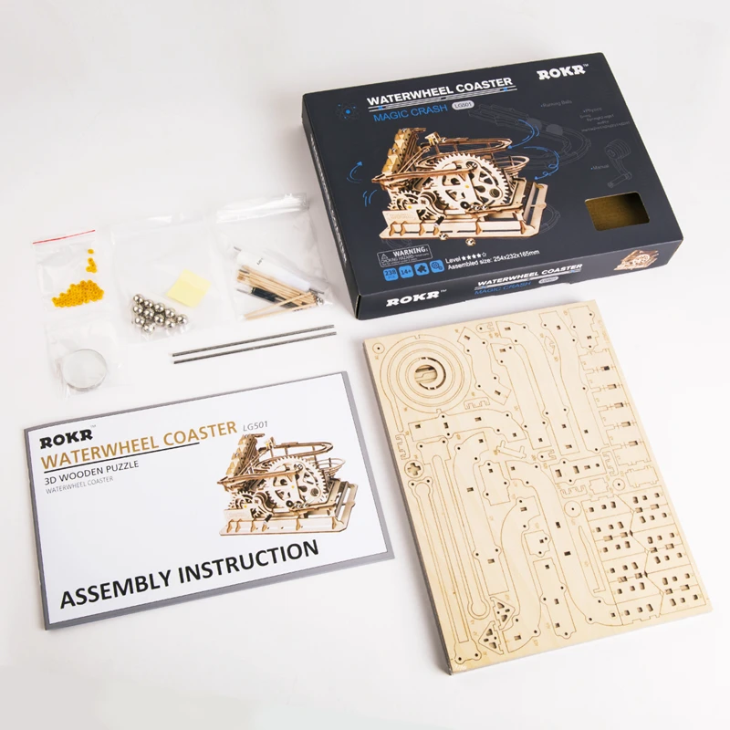 Robotime DIY водоворот Coaster | Деревянная модель строительные наборы сборные игрушки 4
