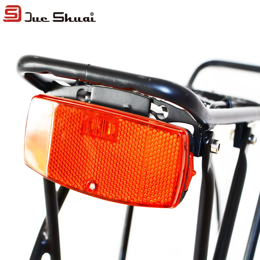 JS Leds Red Bicycle Rear Light Bike Rear Rack Light Lamp Battery