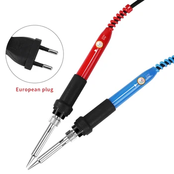 

220V 60W Electrical Soldering Iron Rework Welding Gun Tool Adjustable Temperature Soldering Station Solder Tip