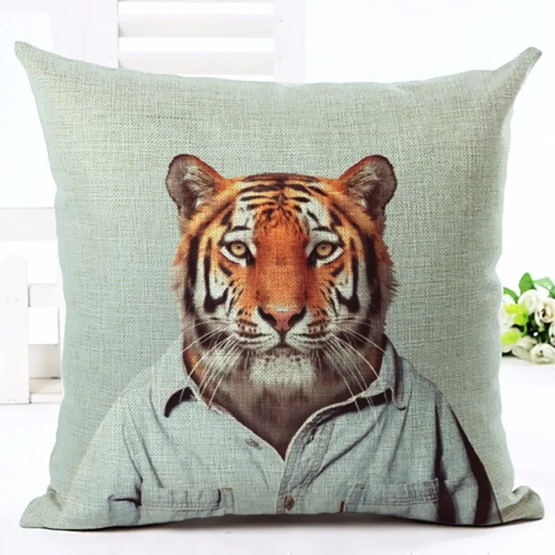 Модная подушка для дивана с рисунком животных, подушка для дивана, домашний декор, наволочка almofadas Cojines - Цвет: a23