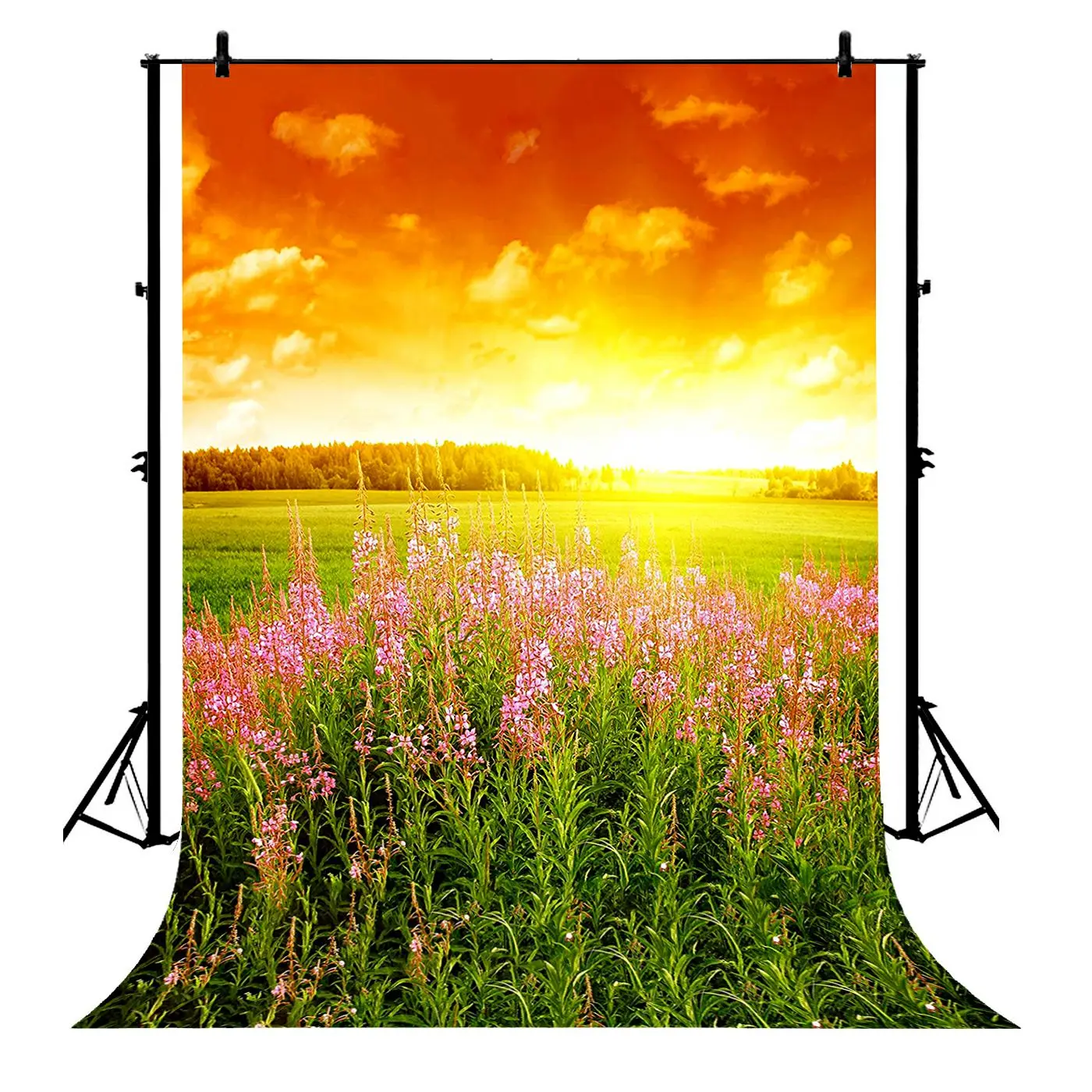 

5x7ft Spring Flower Sunshine Grass Polyester Photo Background Portrait Backdrop