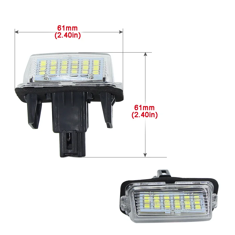 Светодиодный светильник для номерного знака для Toyota CAMRY-ACV51, ASV50(Asia) 11,12~(Gen 7th) HYBRID 12~(Gen 7th) автомобильные лампы с номером@ 12V