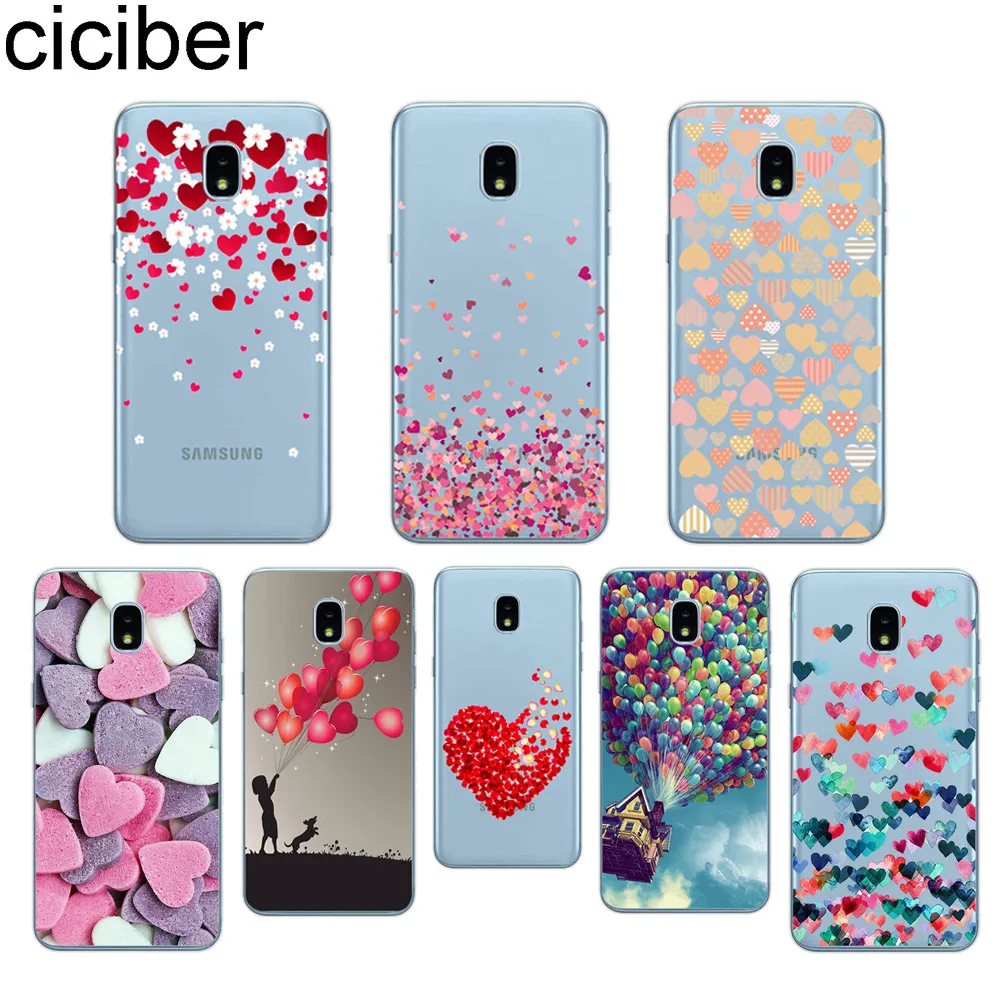 

ciciber Heart For Samsung Galaxy J3 1 2 4 5 6 7 8 Pro Core Plus Prime mini 2016 2017 2018 Duo Soft TPU Back Cover Phone Cases