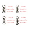 Hyaena 50pcs Ball Bearing Fishing Swivel/Solid Ring Brass/ Nickle Sea Fishing Swivels Connector Size1#-8# ► Photo 2/6