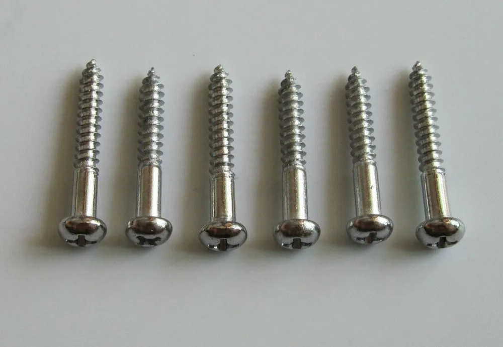 Набор из 6 хромированных крепежных винтов для моста Strat Tremolo|screw chrome|chrome screwsbridge
