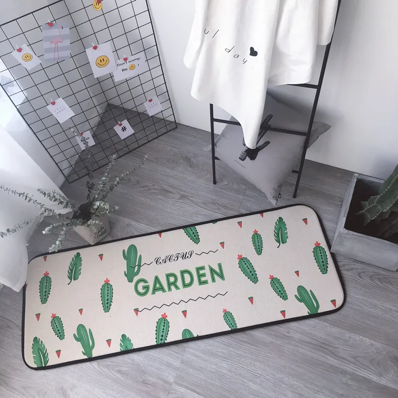 

WINLIFE Tropical Plant Printing Carpets Non-Silp Rugs For Bathroom/Kitchen Bedside Mats Entrance Doormat Area Rugs 50cm*145cm