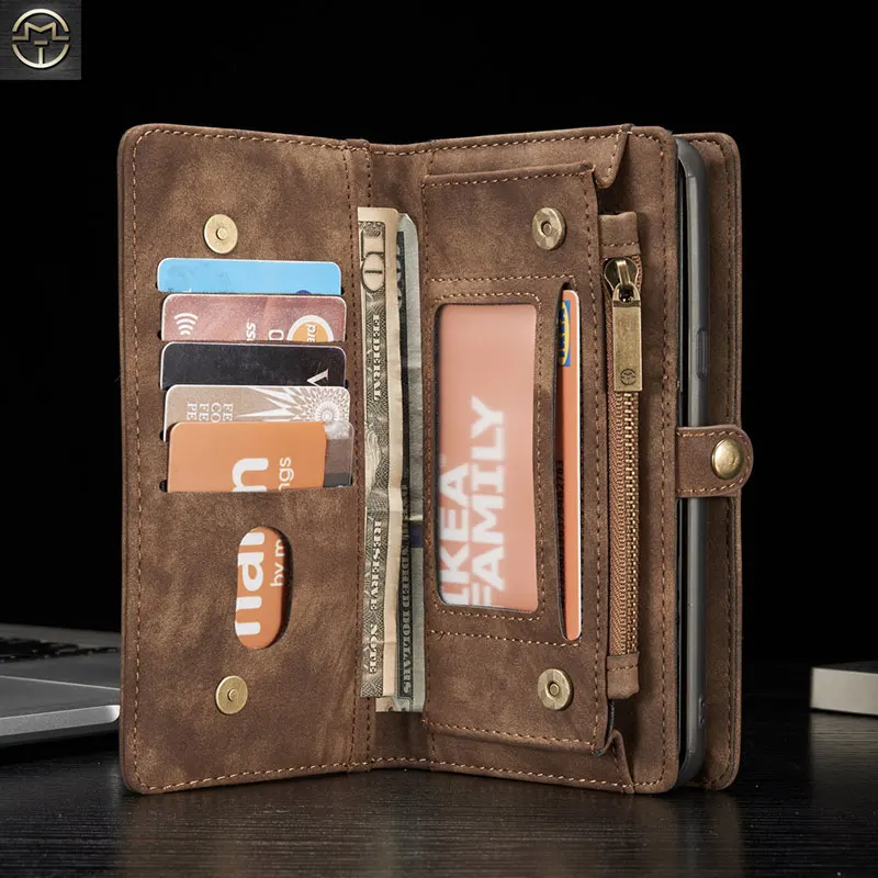Многофункциональный чехол книжка CaseMe из натуральной кожи для Samsung Galaxy S8 Plus S7 Edge