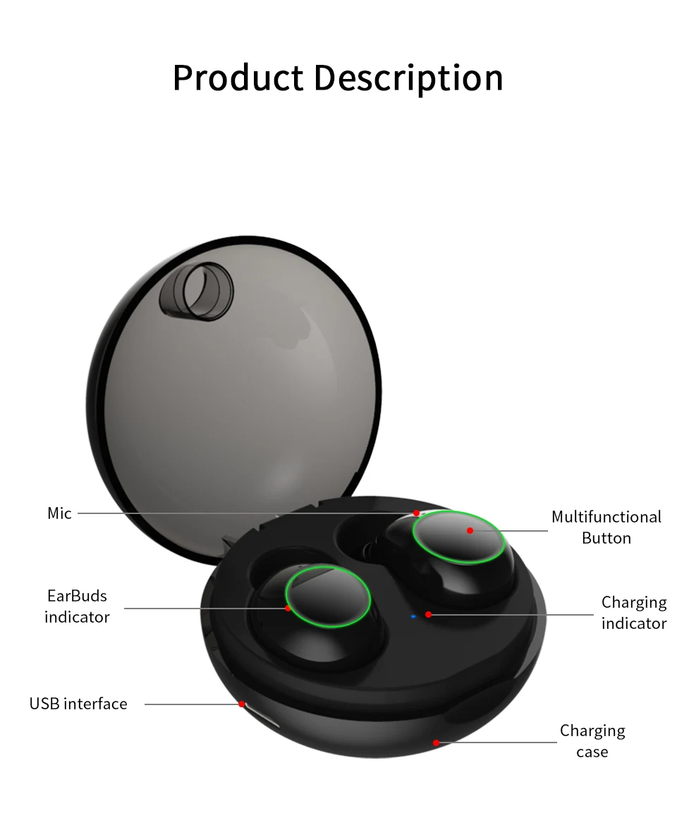 DFOI JS19, Bluetooth наушники, настоящие беспроводные Bluetooth наушники, 5,0, Спортивная гарнитура, TWS наушники, беспроводные наушники с микрофоном