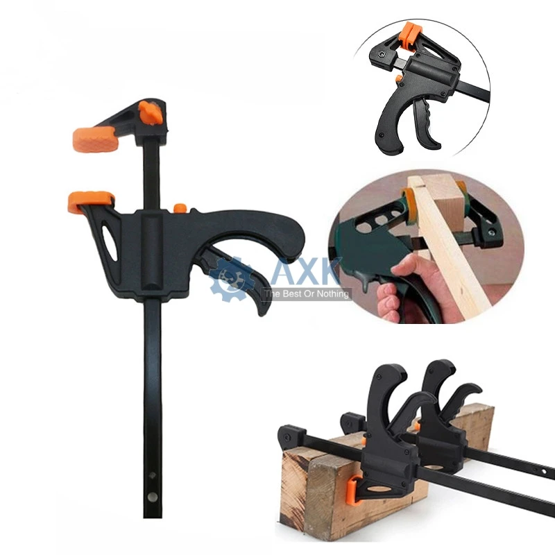 

4" Inch F Woodworking Clamp Clamping Device Adjustable DIY Carpentry Gadgets quick Ratchet Release Speed Squeeze hand tools DT6