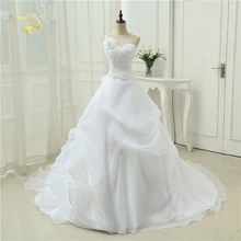 Vestido De Noiva A line One Shoulder Bridal Applique Lace Organza Robe De Mariage Vintage Wedding