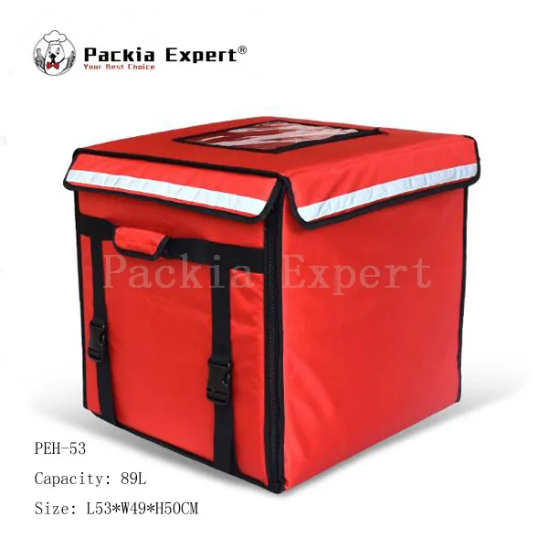 89L 46*46*42cm Food delivery bag cake or juice thermal insulation bag pizza delivery bag with support Model: PEH-53 89L 46*46*42cm Food delivery bag cake or juice thermal insulation bag pizza delivery bag with support Model: PEH-53