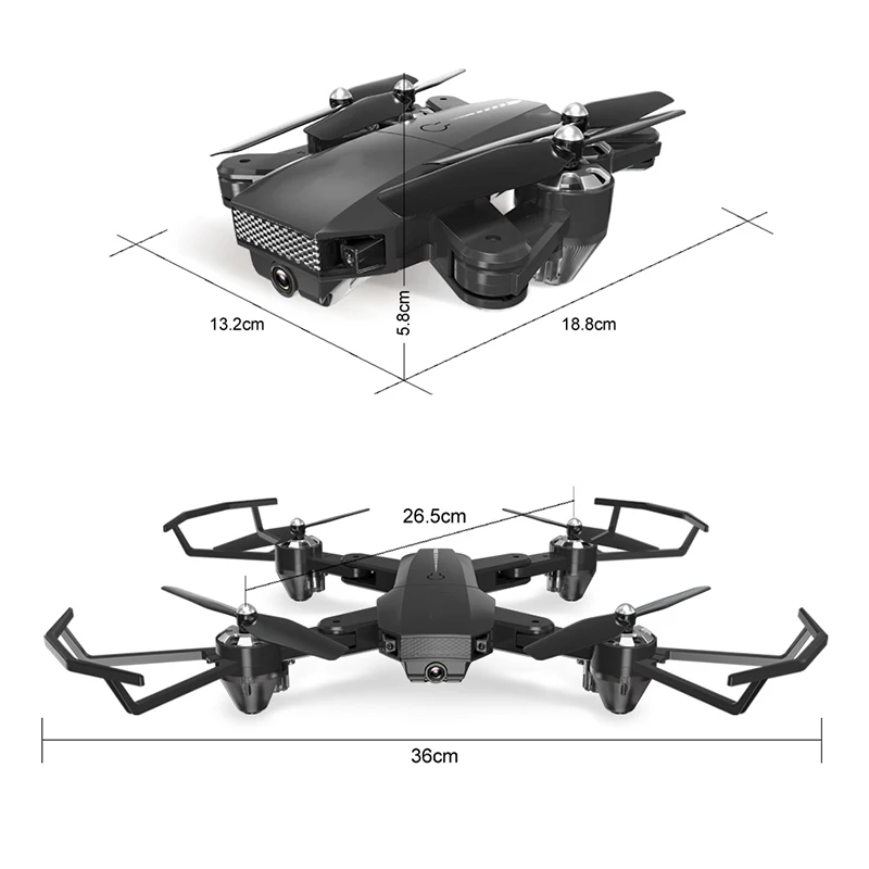 Дрон с 720P HD камера режим складной дешевые RC вертолеты Wi-Fi FPV 100m rtf высокое качество Квадрокоптер 1000 мАч батарея игрушка в подарок